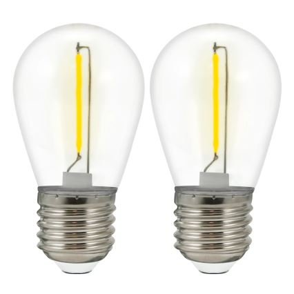 НАБІР 2x Світлодіодна лампочка PARTY E27/0,3W/36V жовтий