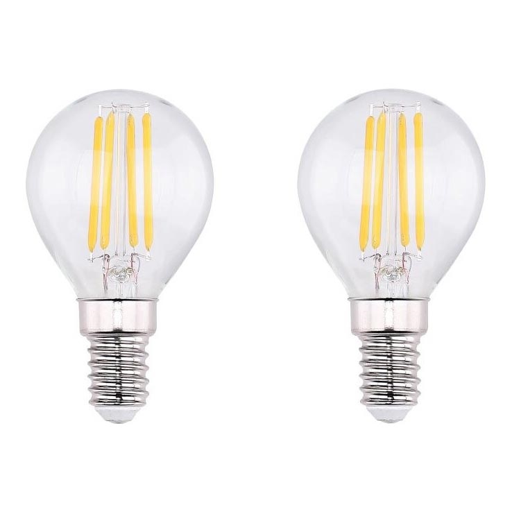 НАБІР 2x Світлодіодна лампочка VINTAGE E14/4W/230V 2700K - Globo 10589-2K