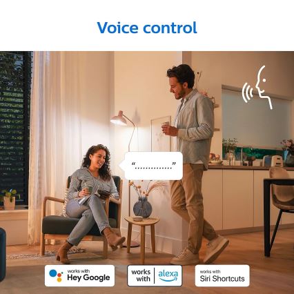 НАБІР 2x Світлодіодна лампочка з регулюванням яскравості Philips A60 E27/8W/230V Wi-Fi