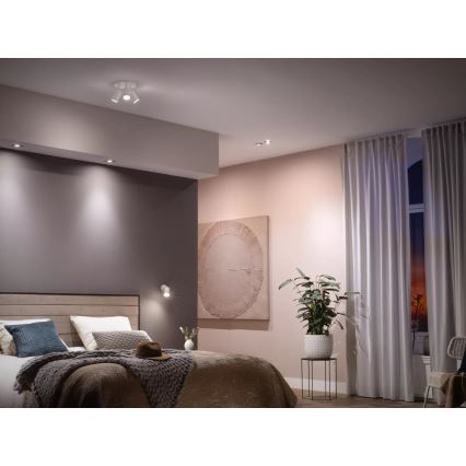 НАБІР 2x Світлодіодна лампочка з регулюванням яскравості Philips Hue WHITE AMBIANCE GU10/4,2W/230V 2200-6500K