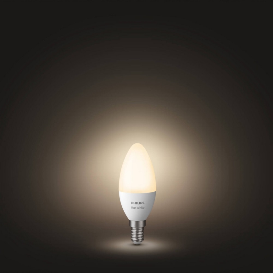 НАБІР 2x Світлодіодна лампочка з регульованою яскравістю Philips Hue WHITE E14/5,5W/230V 2700K
