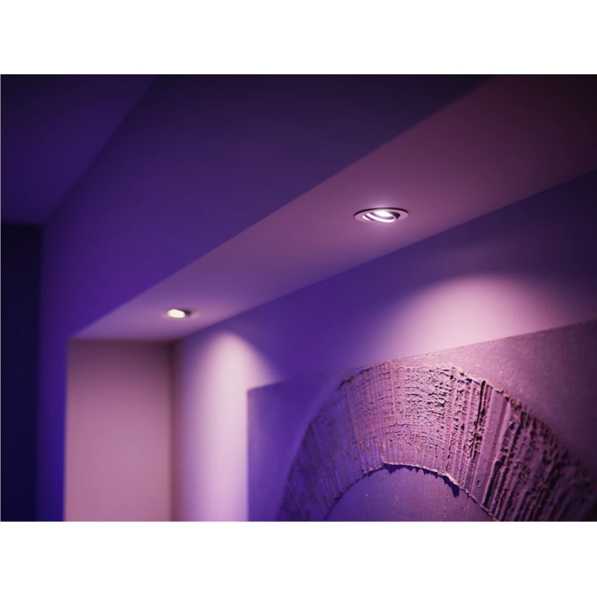 НАБІР 2x Світлодіодна RGBW лампочка з регулюванням яскравості Philips Hue White And Color Ambiance GU10/4,2W/230V 2000-6500K