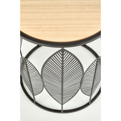 НАБІР 2x Журнальний столик FOLLA діаметр 33/40 см чорний