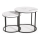 НАБІР 2x Журнальний столик OREO діаметр 43/53 см чорний/мармуровий декор