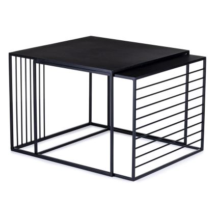 НАБІР 2x Журнальний столик SET OF LENKE чорний