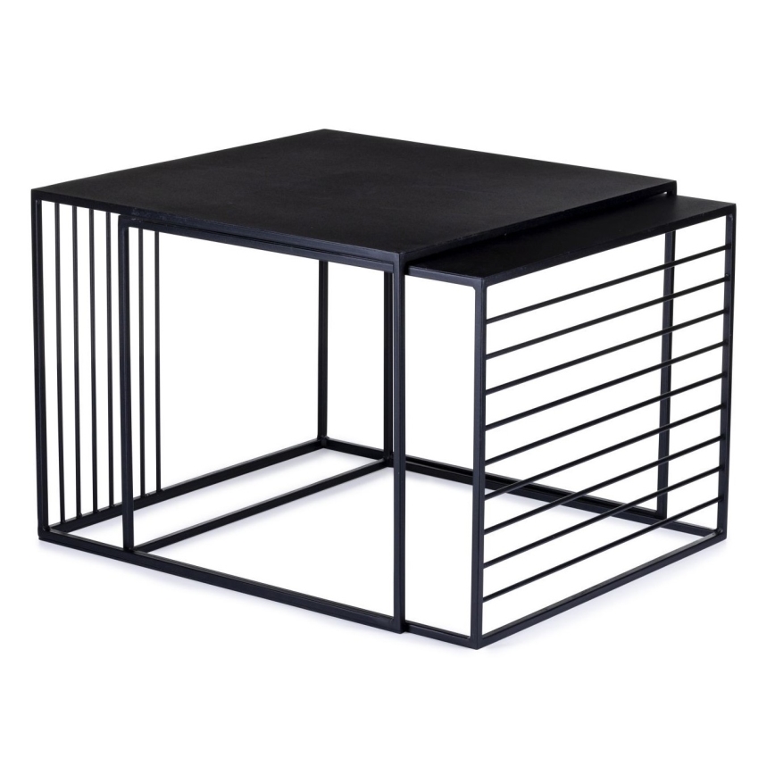 НАБІР 2x Журнальний столик SET OF LENKE чорний