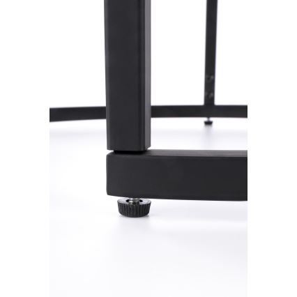 НАБІР 2x Конференційний столик OREO діам. 43/53 см чорний/горіх