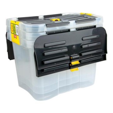 НАБІР 3 шт. Контейнер для зберігання DRAGON 15 л чорний/прозорий