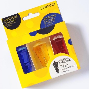НАБІР 3 x Запасна лампа LANTERN E10/20V/0,1A кольоровий Виготовлено в Європі