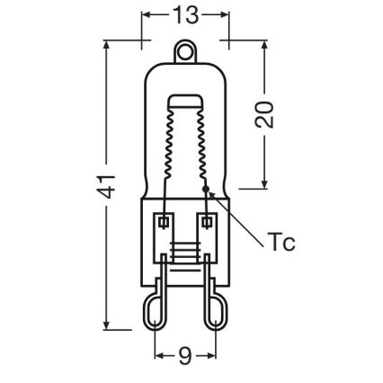 Набір 3x лампочок для духовки HALOPIN G9/40W/230V 2700K - Osram