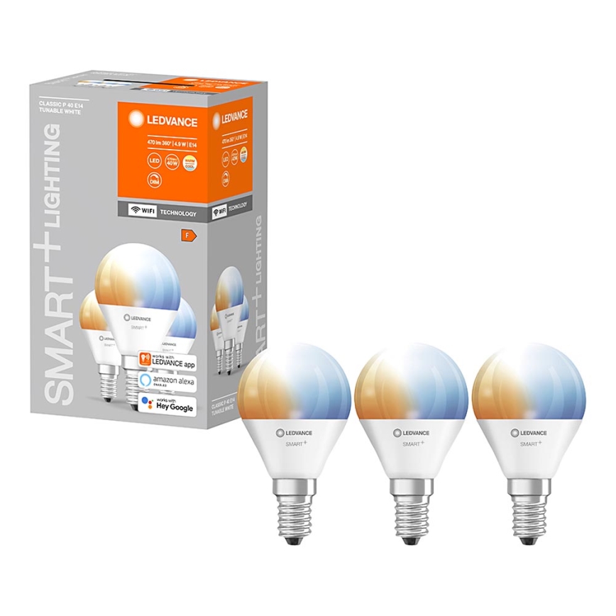 НАБІР 3x LED Димерна лампочка SMART+ E14/5W/230V 2700K-6500K Wi-Fi - Ledvance