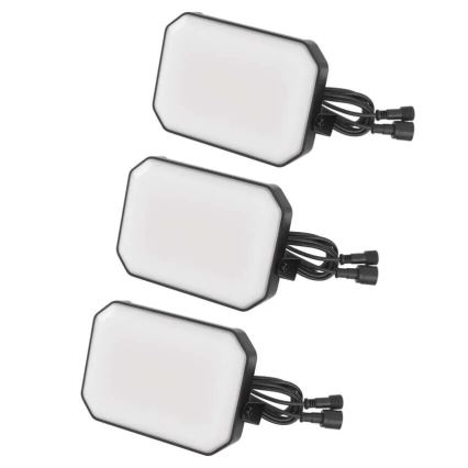 НАБІР 3x LED RGBIC Вуличний прожектор з регулюванням яскравості GoSmart LED/14W/230V 3000-6500K IP65 Wi-Fi Tuya