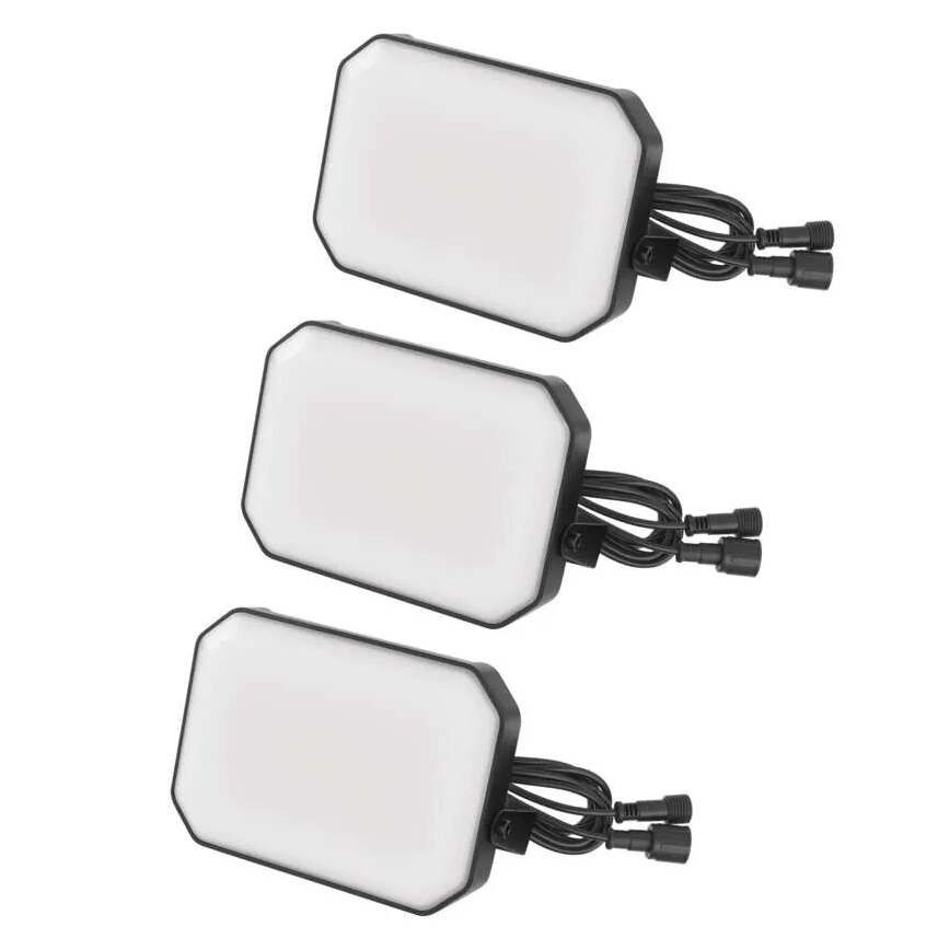 НАБІР 3x LED RGBIC Вуличний прожектор з регулюванням яскравості GoSmart LED/14W/230V 3000-6500K IP65 Wi-Fi Tuya