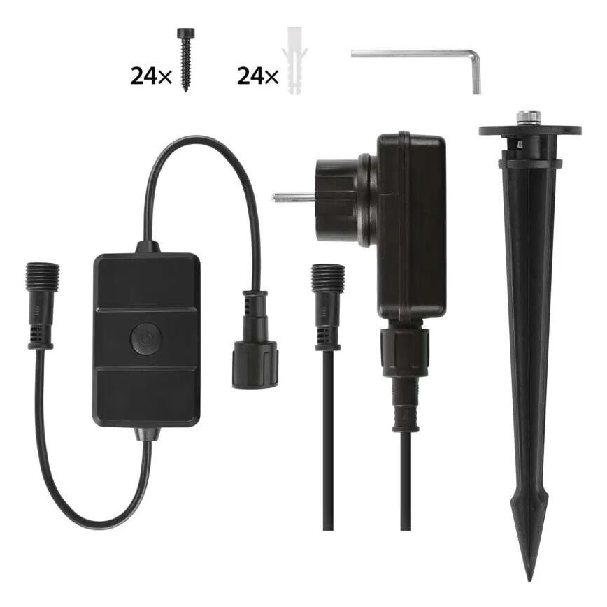 НАБІР 3x LED RGBIC Вуличний прожектор з регулюванням яскравості GoSmart LED/14W/230V 3000-6500K IP65 Wi-Fi Tuya