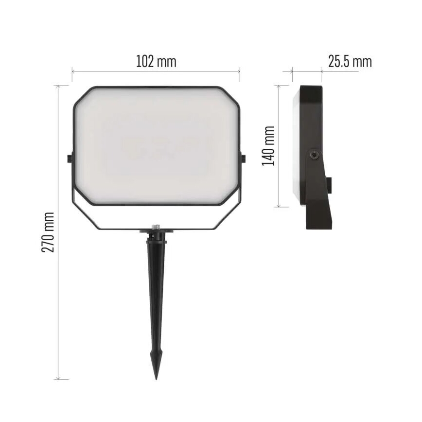 НАБІР 3x LED RGBIC Вуличний прожектор з регулюванням яскравості GoSmart LED/14W/230V 3000-6500K IP65 Wi-Fi Tuya
