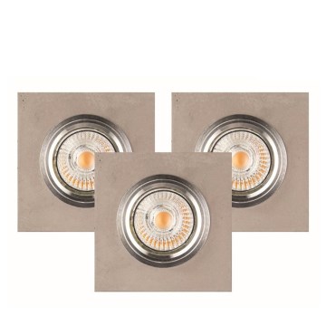 НАБІР 3x LED Вбудоване світильник VITAR 1xGU10/5W/230V CRI 90 бетон
