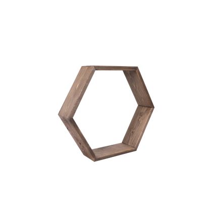 НАБІР 3x Настінна полиця ялина коричневий