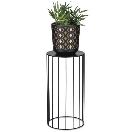 НАБІР 3x Підставка для квітів LOFT чорна