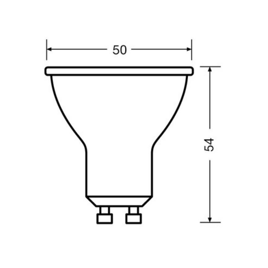 НАБІР 3x Світлодіодна лампочка PAR16 GU10/6,9W/230V 4000K - Osram