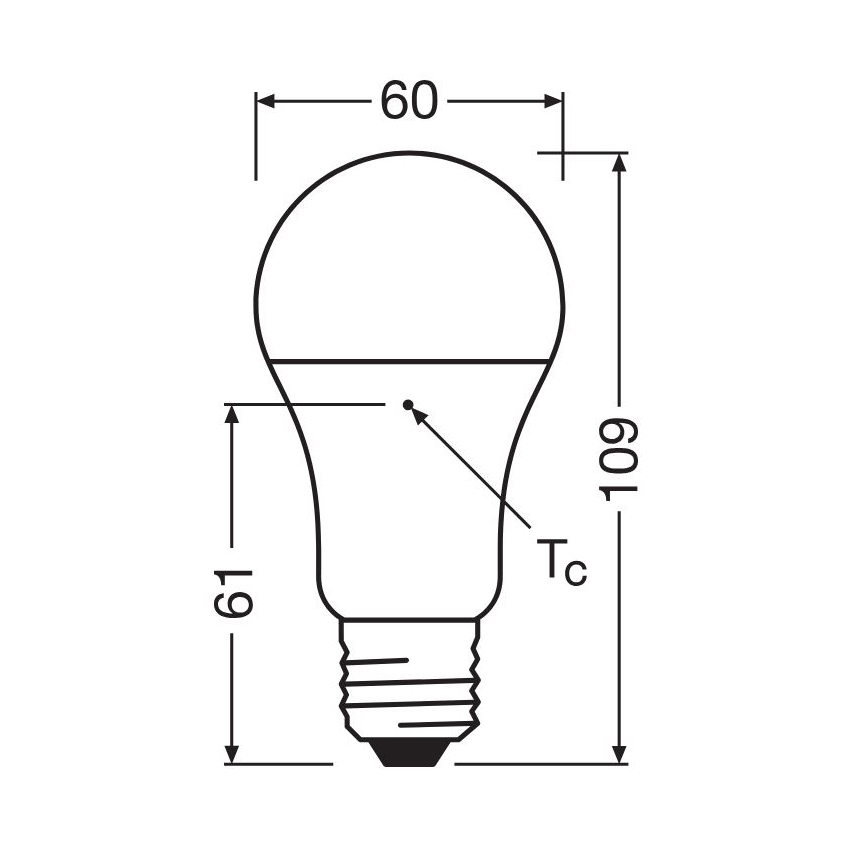 НАБІР 3x Світлодіодна лампочка A60 E27/10W/230V 2700K