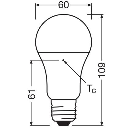 НАБІР 3x Світлодіодна лампочка A60 E27/10W/230V 4000K