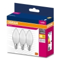 НАБІР 3x Світлодіодна лампочка B38 E14/4,9W/230V 3000K - Osram