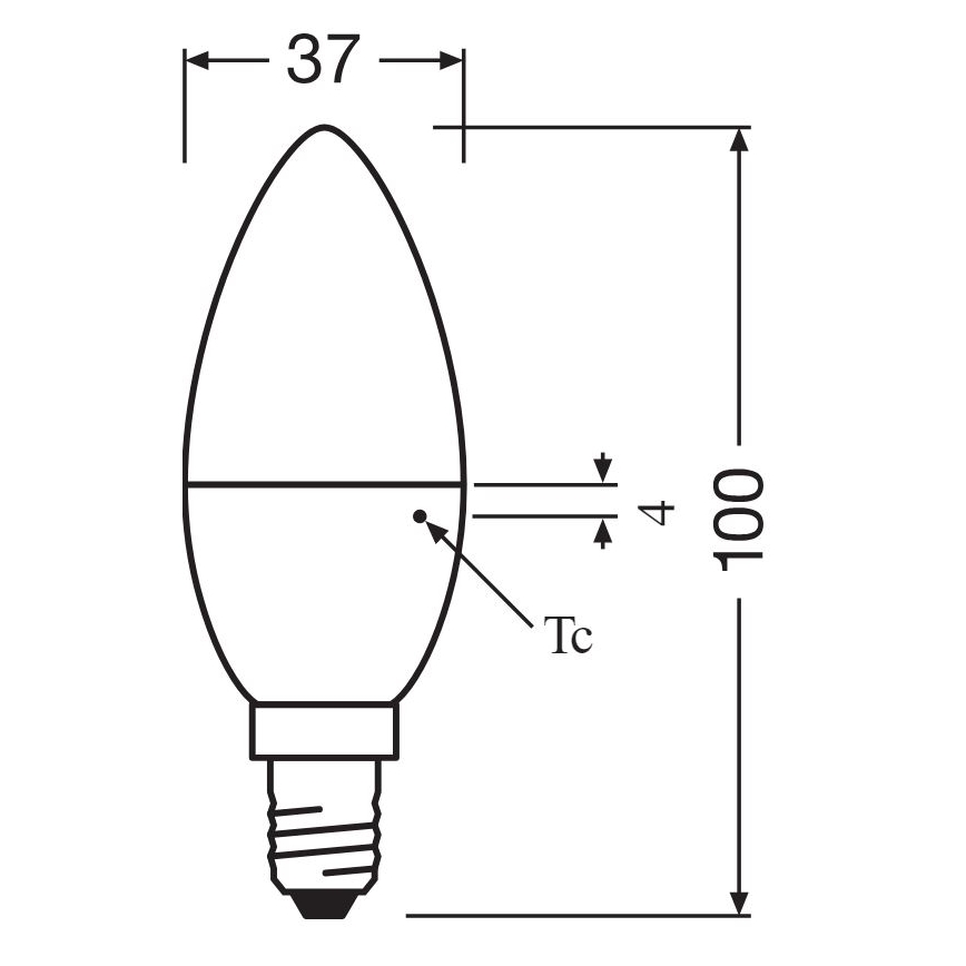 НАБІР 3x Світлодіодна лампочка B38 E14/4,9W/230V 3000K - Osram
