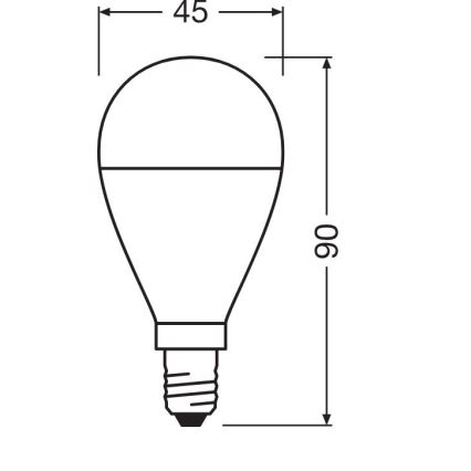 НАБІР 3x Світлодіодна лампочка P45 E14/7,5W/230V 3000K - Osram
