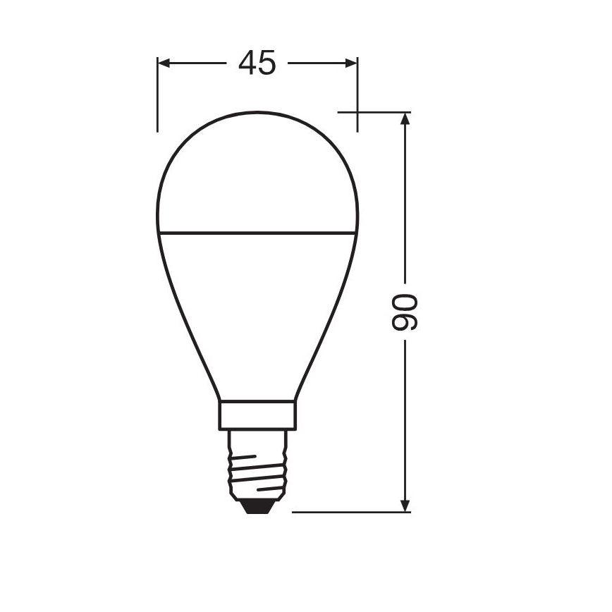 НАБІР 3x Світлодіодна лампочка P45 E14/7,5W/230V 3000K - Osram