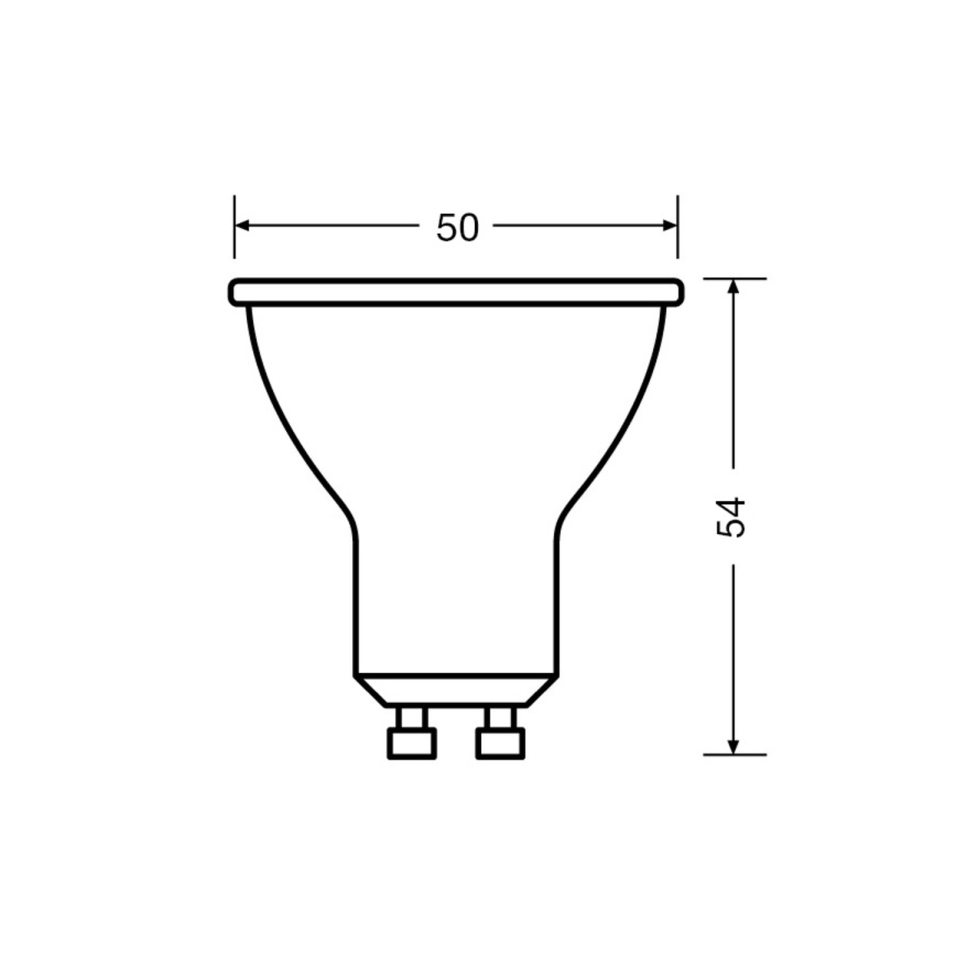НАБІР 3x Світлодіодна лампочка PAR16 GU10/2,8W/230V 2700K 60° - Osram
