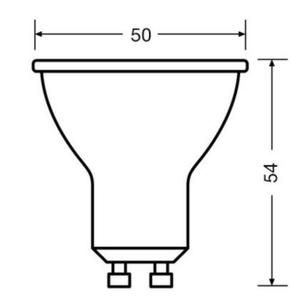 НАБІР 3x Світлодіодна лампочка PAR16 GU10/4,5W/230V 2700K - Osram