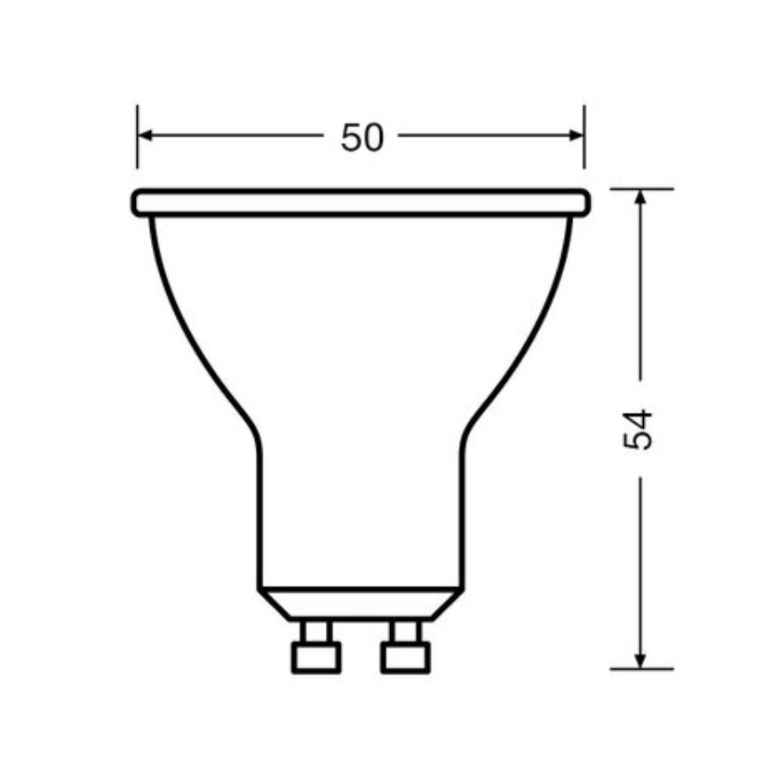 НАБІР 3x Світлодіодна лампочка PAR16 GU10/4,5W/230V 2700K - Osram