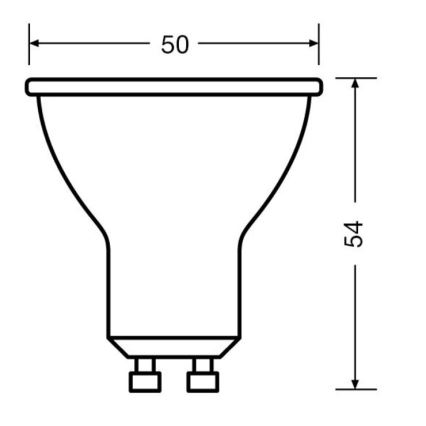 НАБІР 3x Світлодіодна лампочка PAR16 GU10/6,9W/230V 2700K 36° - Osram