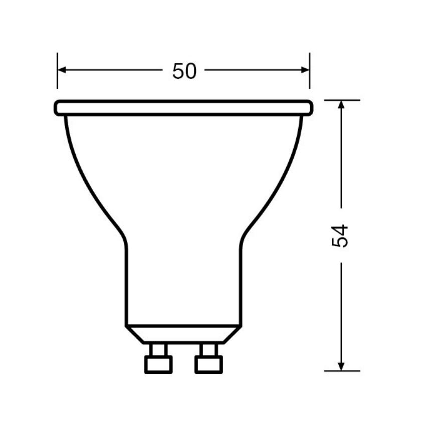 НАБІР 3x Світлодіодна лампочка PAR16 GU10/6,9W/230V 2700K 36° - Osram