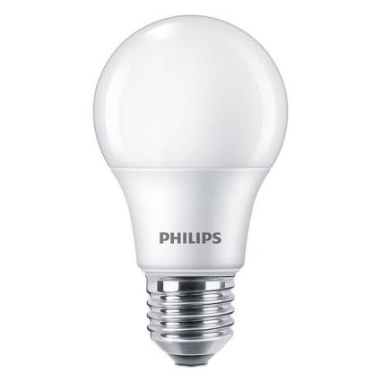 НАБІР 3x Світлодіодна лампочка Philips A60 E27/8W/230V 2700K
