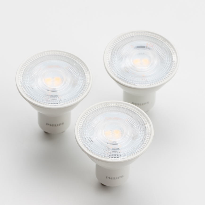 НАБІР 3x Світлодіодна лампочка Philips GU10/4,7W/230V 2700K