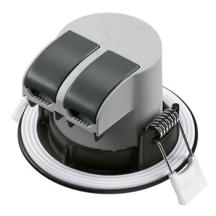 НАБІР 3x Вбудований стельовий LED світильник для ванної LED/5,5W/230V 2700K IP65 чорний