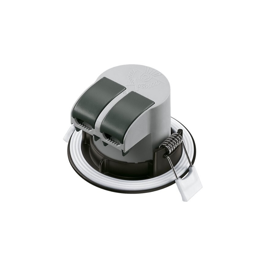 НАБІР 3x Вбудований стельовий LED світильник для ванної LED/5,5W/230V 2700K IP65 чорний