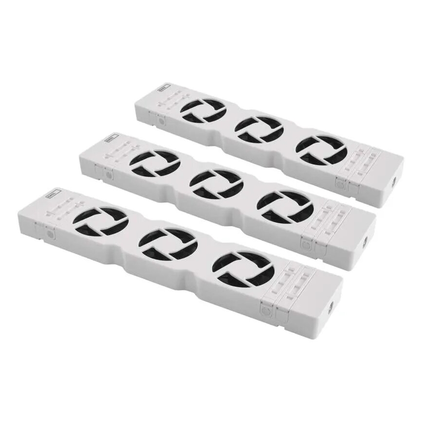 НАБІР 3x Вентилятор під обігрівачем 5/230V білий