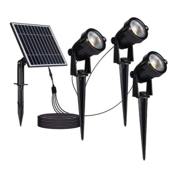 НАБІР 3x Вулична лампа на сонячній батареї 3xLED/1,2W/3,7V IP65 3000K