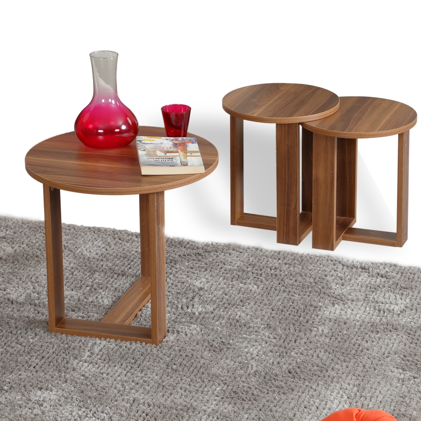 НАБІР 3x Журнальний столик MIRA коричневий