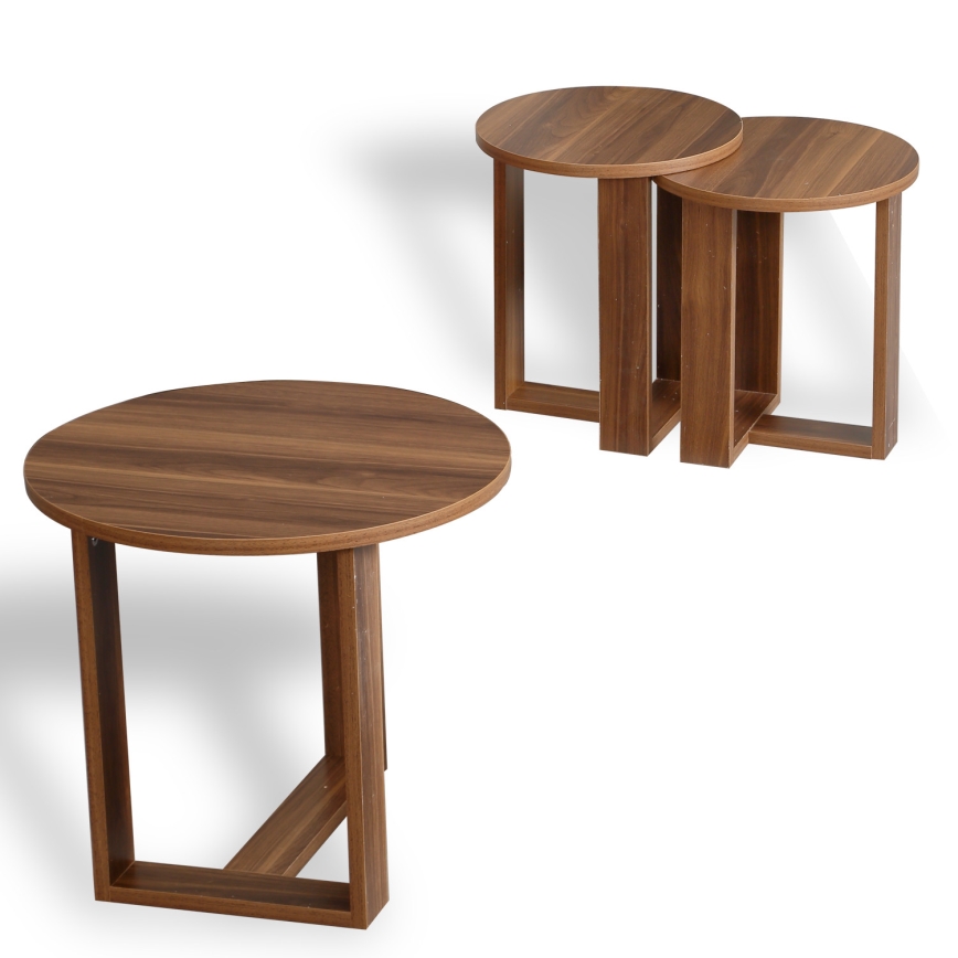 НАБІР 3x Журнальний столик MIRA коричневий