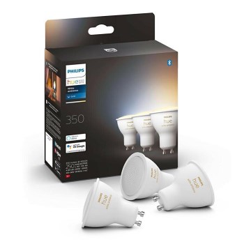 НАБІР 3xLED Лампочка з регулюванням яскравості Philips Hue WHITE AMBIANCE GU10/4,3W/230V 2200-6500K