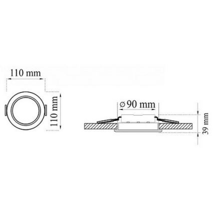 НАБІР 3xLED Вбудований світильник для ванної кімнати MIRO LED/6W/230V IP44