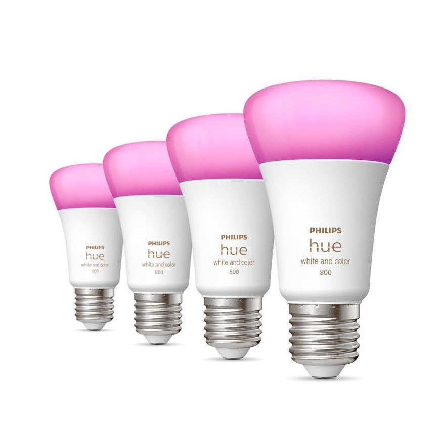 НАБІР 4x LED Лампочка з регулюванням яскравості Philips Hue White And Color Ambiance E27/6,5W/230V 2000-6500K