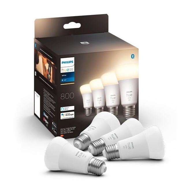 НАБІР 4x LED Лампочка з регулюванням яскравості Philips Hue WHITE A60 E27/9W/230V 2700K