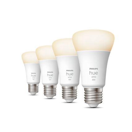 НАБІР 4x LED Лампочка з регулюванням яскравості Philips Hue WHITE A60 E27/9W/230V 2700K