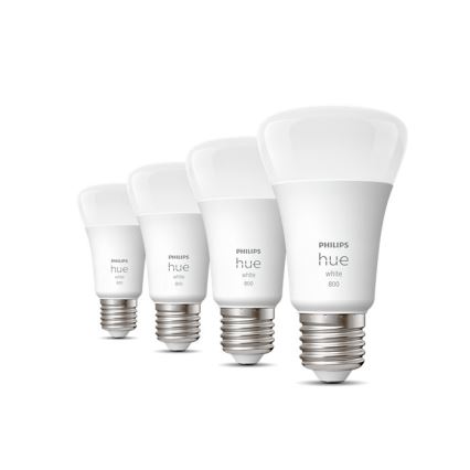 НАБІР 4x LED Лампочка з регулюванням яскравості Philips Hue WHITE A60 E27/9W/230V 2700K