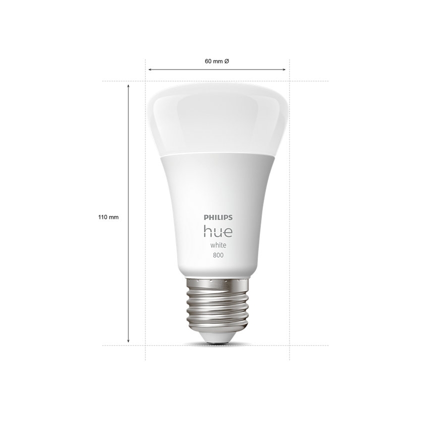 НАБІР 4x LED Лампочка з регулюванням яскравості Philips Hue WHITE A60 E27/9W/230V 2700K