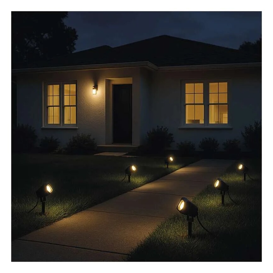 НАБІР 4x LED RGBIC Вулична лампа з регулюванням яскравості LED/7W/230V 3000-6500K IP65 Wi-Fi Tuya